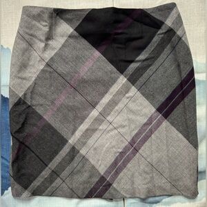 Wool mini skirt purple, grey, black
